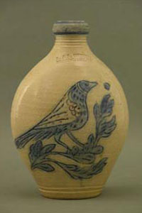 Diebboll / Pines End Pottery - Salt-glazed Stoneware Flask